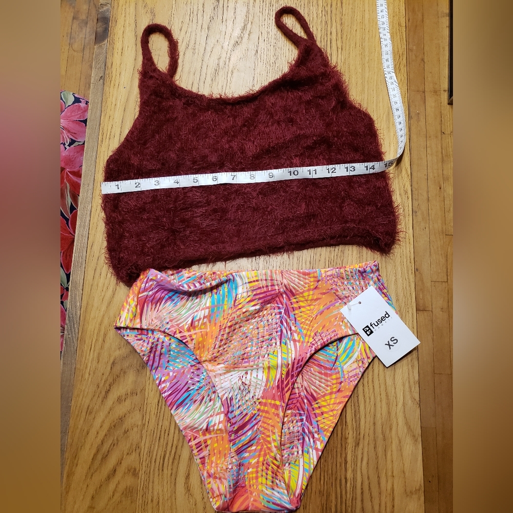 Fused Hawaii xs high rise with faux fur top